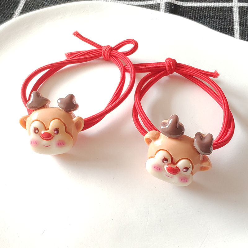 Regalo di Natale Accessori per capelli per bambini di Natale Babbo Natale Fascia elastica alta Albero di Natale Pupazzo di neve Alce Elastico per capelli Scrunchie per le feste_voghion.com