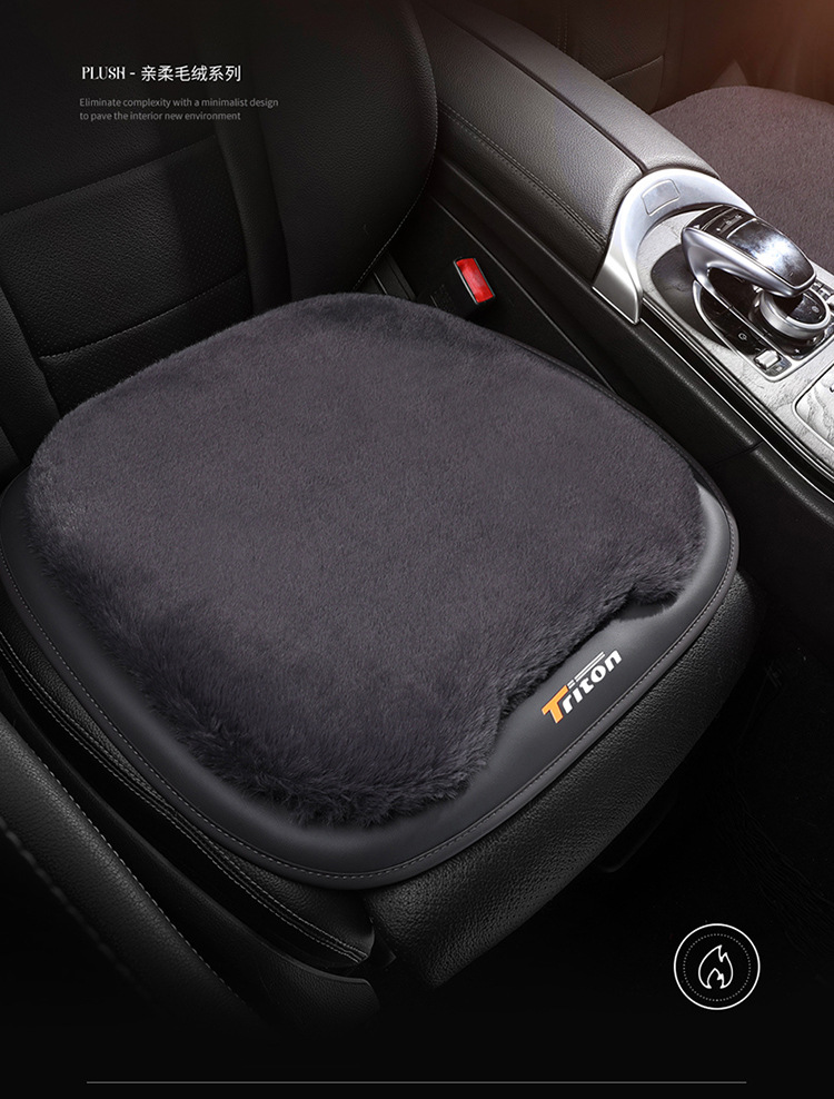 New 3D Large Rabbit Fur Autumn and Winter Warm Plush Car Interior Accessories Car Seat Cushion Single Piece Three-Piece Set Seat Cover Seat Cushion