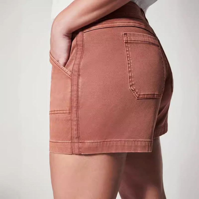 Gd Cross-Border Export Specializes in High-Waisted Women's Cargo Pants, Casual Pants, Cotton and Linen Thin A-Line Loose Wide-Leg Shorts Are Now Available