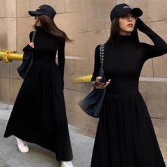 洋气御姐修身连衣裙女2025春装新款感气质收腰显瘦长裙子秋冬