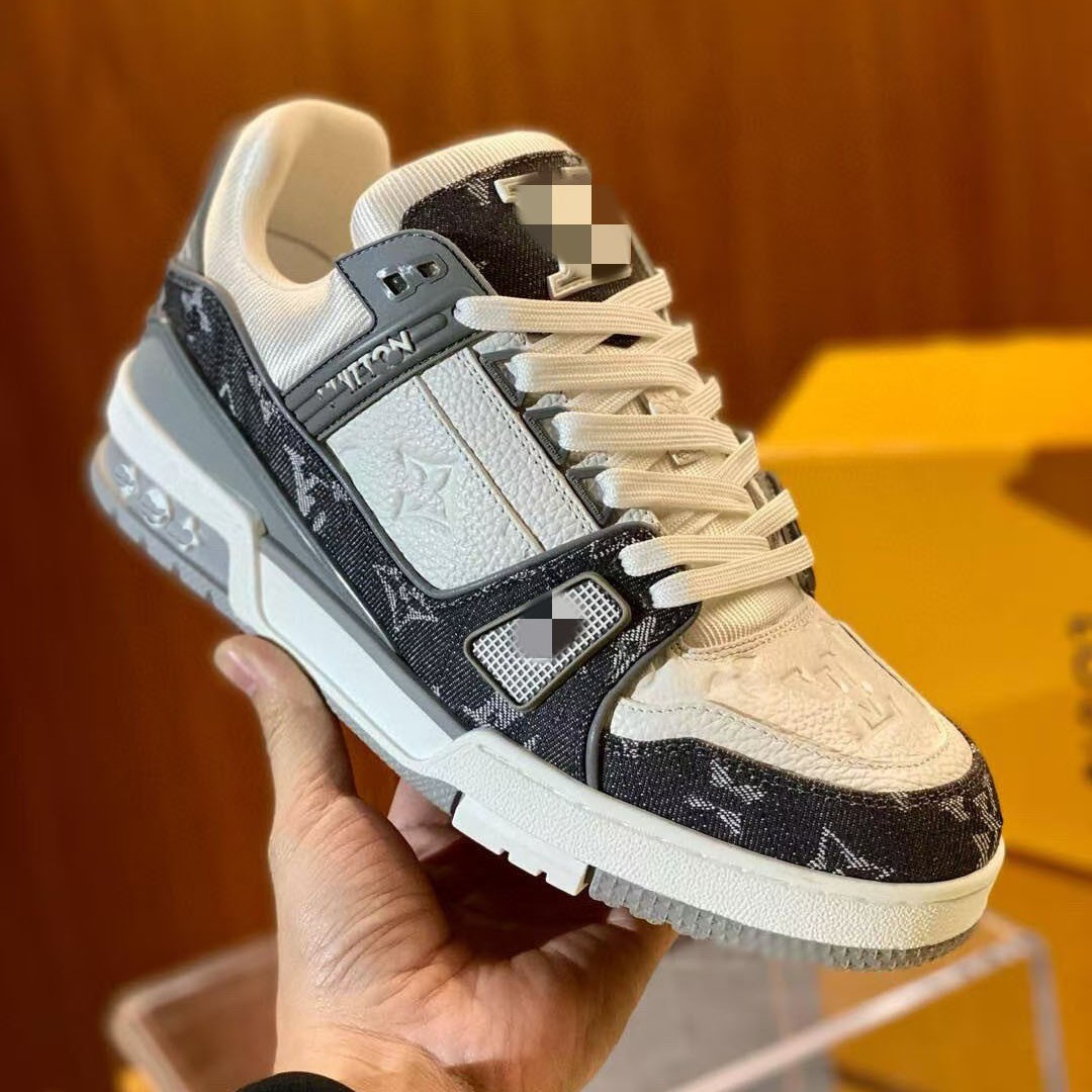 莆田鞋高奢版本男鞋trainer小胖丁情侣复古小白鞋板鞋男女驴家新