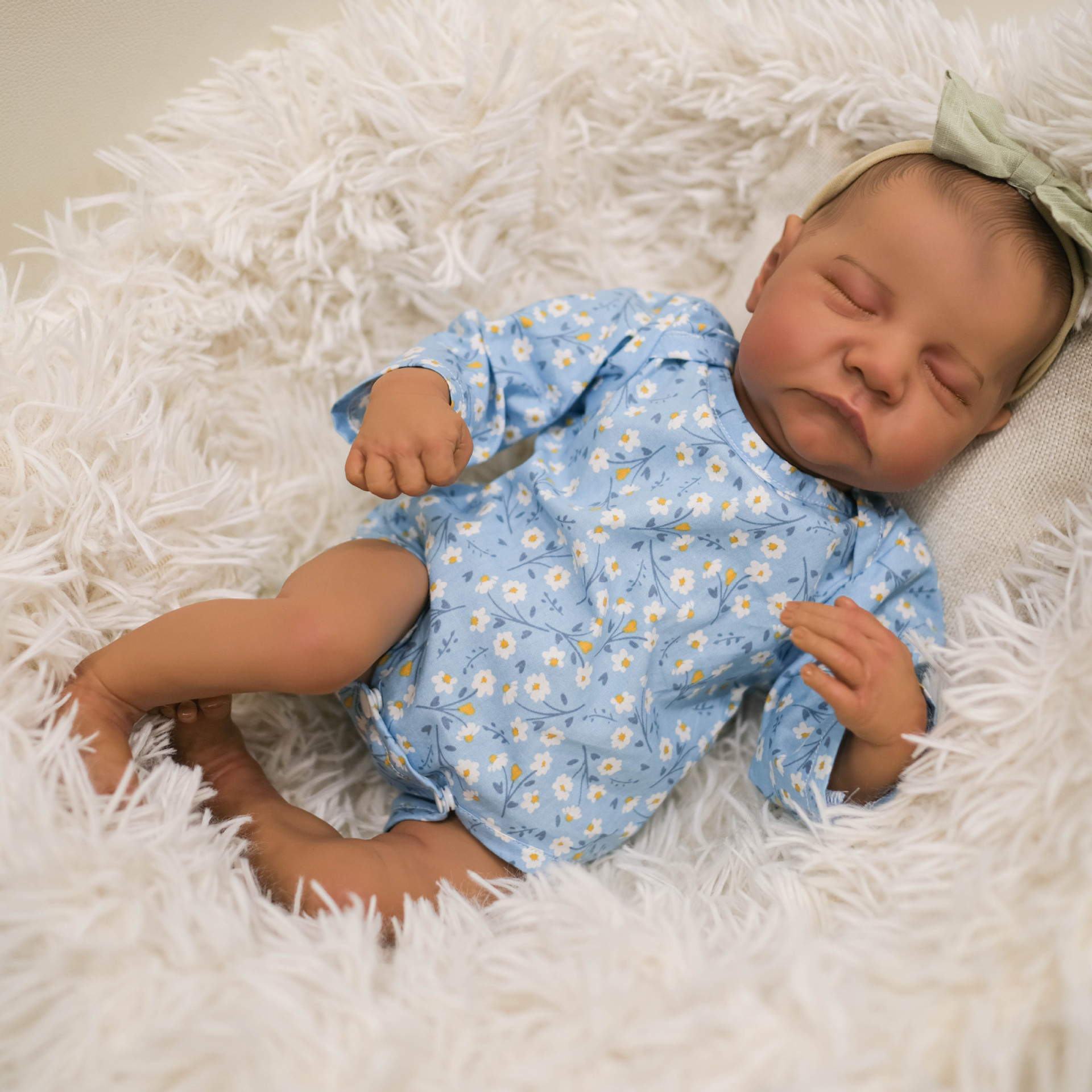 49cm muñeca renacida simulación bebé Levi transfronterizo e-commerce azul mar suministro entrega de una sola pieza