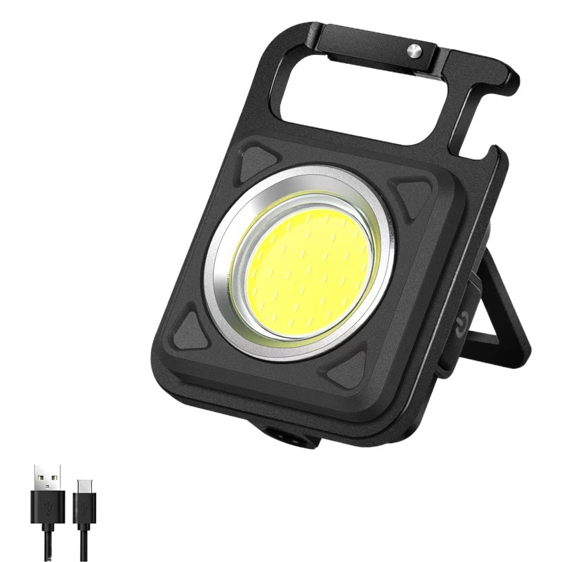 Llavero luz multicolor camping luz multifuncional al aire libre camping portátil coche luz de emergencia succión magnética plegable luz de trabajo