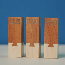 中国风回纹印度老山檀香方章檀木雕刻印章国风文创商务礼品手工