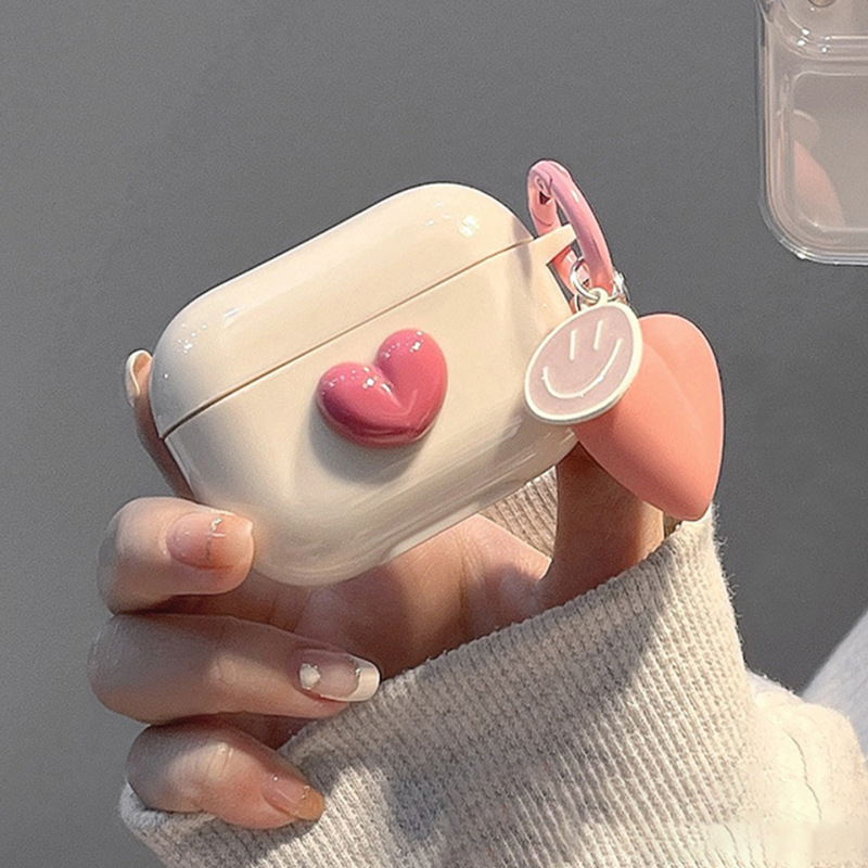 Ins Korean Style Heart Smiley Face Suitable for AirPods Protective Cover Airpodspro Apple Earphone Cover Airpods2