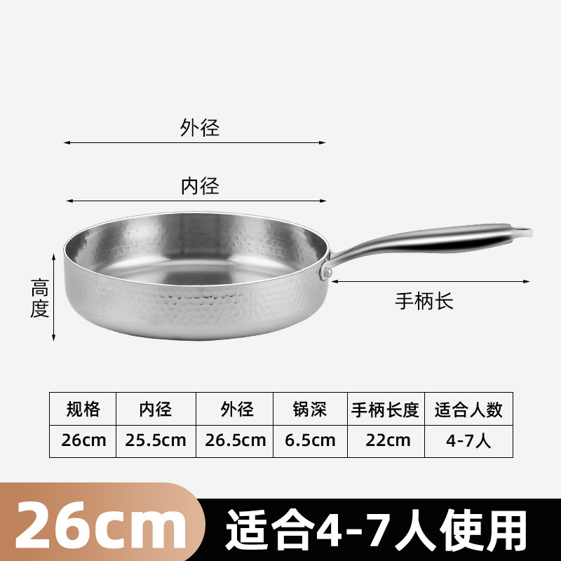 26CM Hammer Pattern Fryer (Sin tapa)