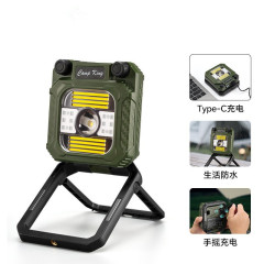 跨境新品户外露营灯工作灯便携充电超亮led手摇发电投光灯帐篷灯