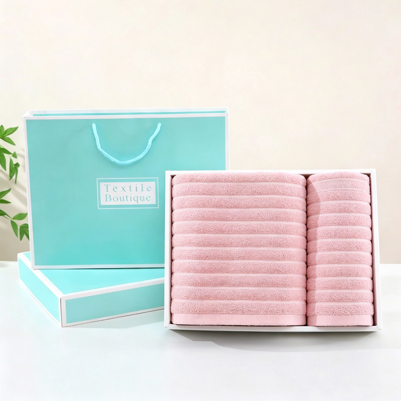 Wave-Patterned Towel, Pure Cotton, Large Wave Pattern, Highly Absorbent, Quick-Drying, Adult Face Wash and Bath Towel Gift Box, Customizable, Soft Wave-Patterned Towel, Pure Cotton, Large Wave Pattern, Highly Absorbent, Quick-Drying, Adult Face Wash and Bath Towel Gift Box, Customizable, Soft