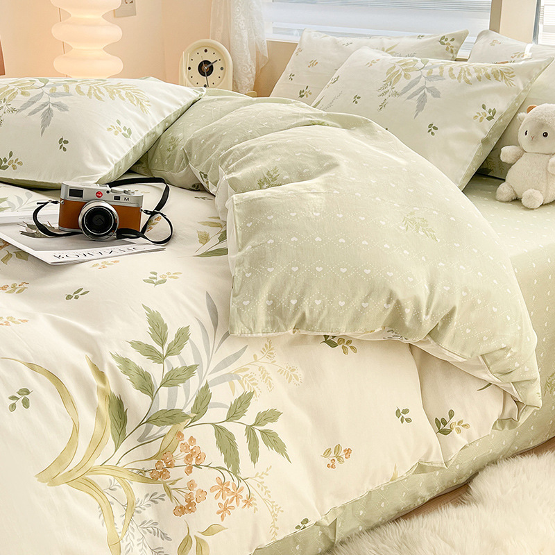 Cubierta de edredón de algodón de dibujos animados para estudiantes de una sola pieza de algodón puro 150x200x230 cubierta de edredón dormitorio individual 1.5 pieza de cuatro piezas