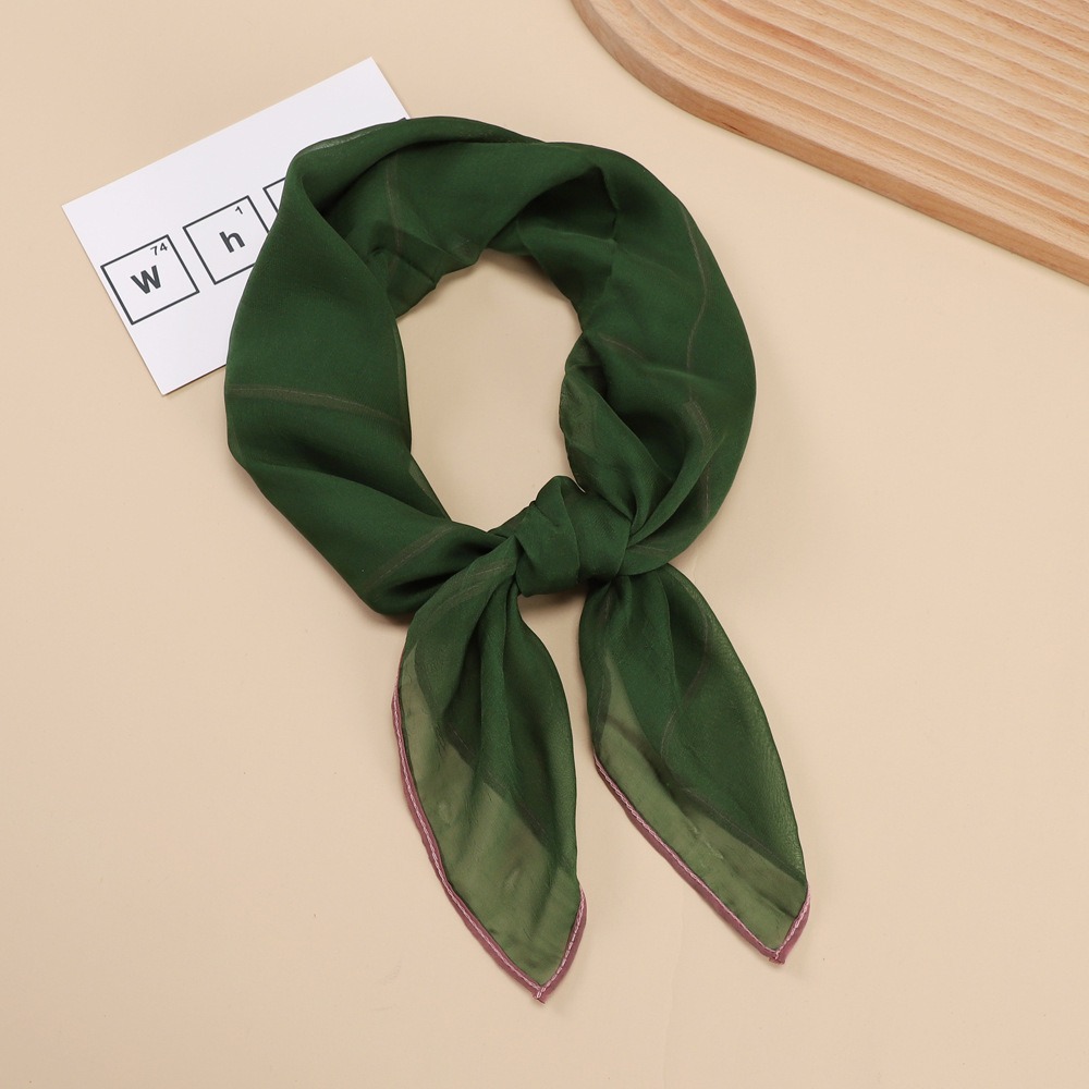 50g Weight Silk Scarf Classification Holiday, Street Occasion Moire Yarn Material Solid Color Pattern Spring&Summer Season Women's Gender Simple Style Style Women's Simple Style Solid Color Moire Yarn Silk Scarf 21