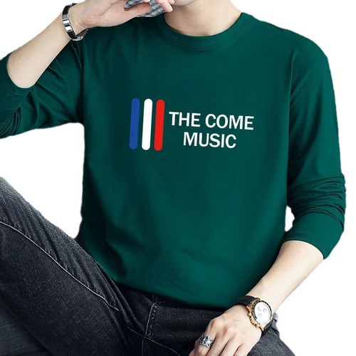 Factory Direct Sale Men's Spring and Autumn Long Sleeve T-Shirt Slim Fit Base Shirt Casual Fashion Trendy Men's Top