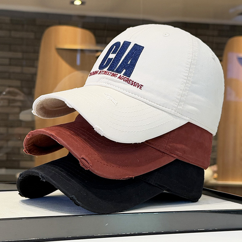 letras coreanas bordadas sombrero de béisbol para mujeres 2025 pollo nuevo estilo de moda versátil sombrero de boca de pato muestra cara pequeño sombrero solar