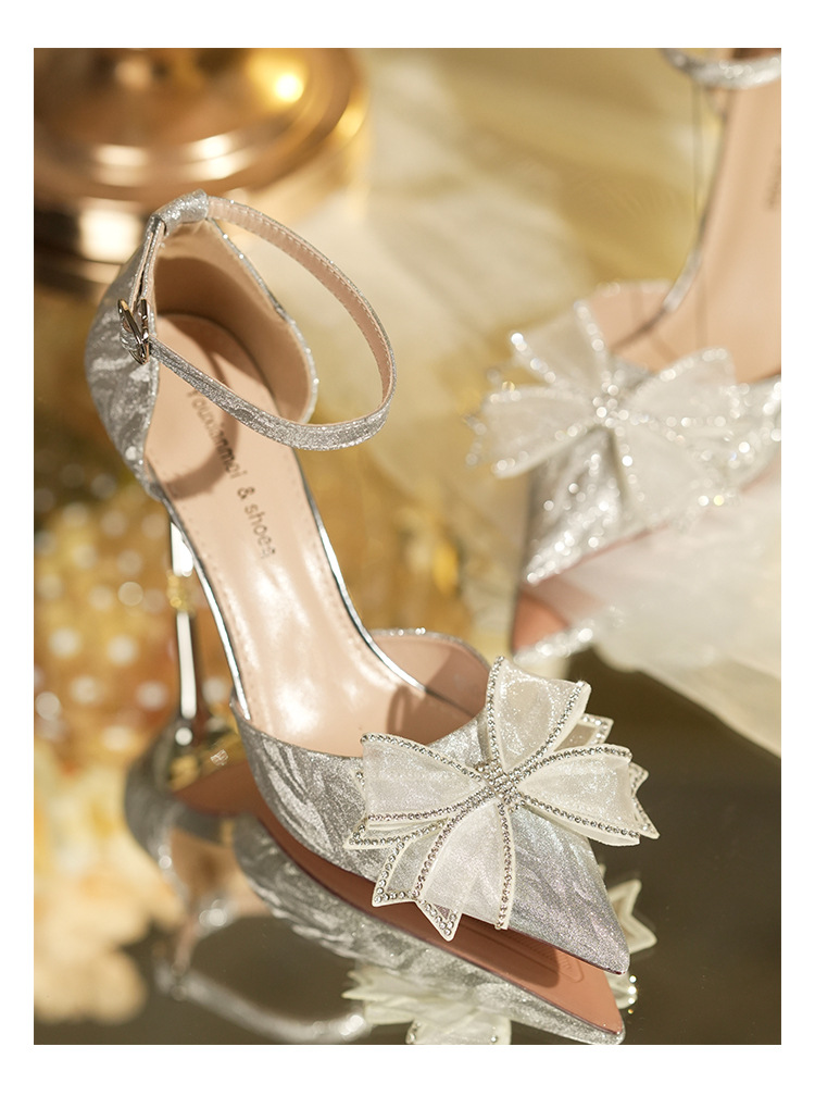 2024 Nuovo stile mondana francese di vendita caldo con fibbia con fiocco in strass perlato, scarpe singole da donna vuote_voghion.com