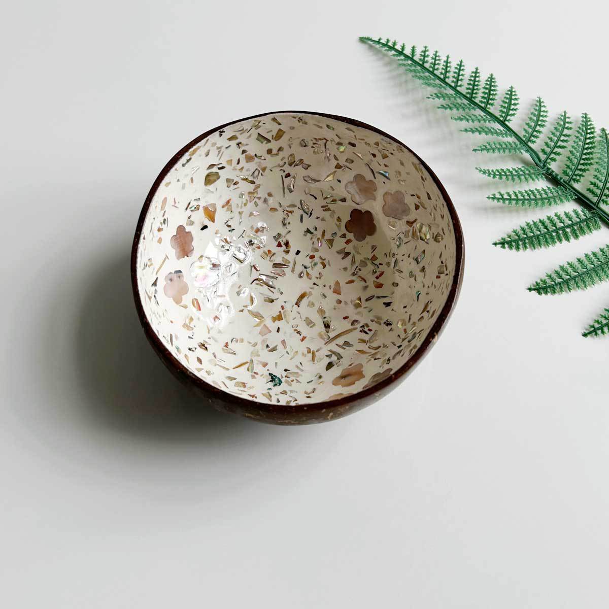 Tazón de coco, bandeja de almacenamiento de llaves de puerta de entrada, conchas de coco, tazón de cubiertos, decoración del hogar, bandeja de almacenamiento de dulces, semillas de melón