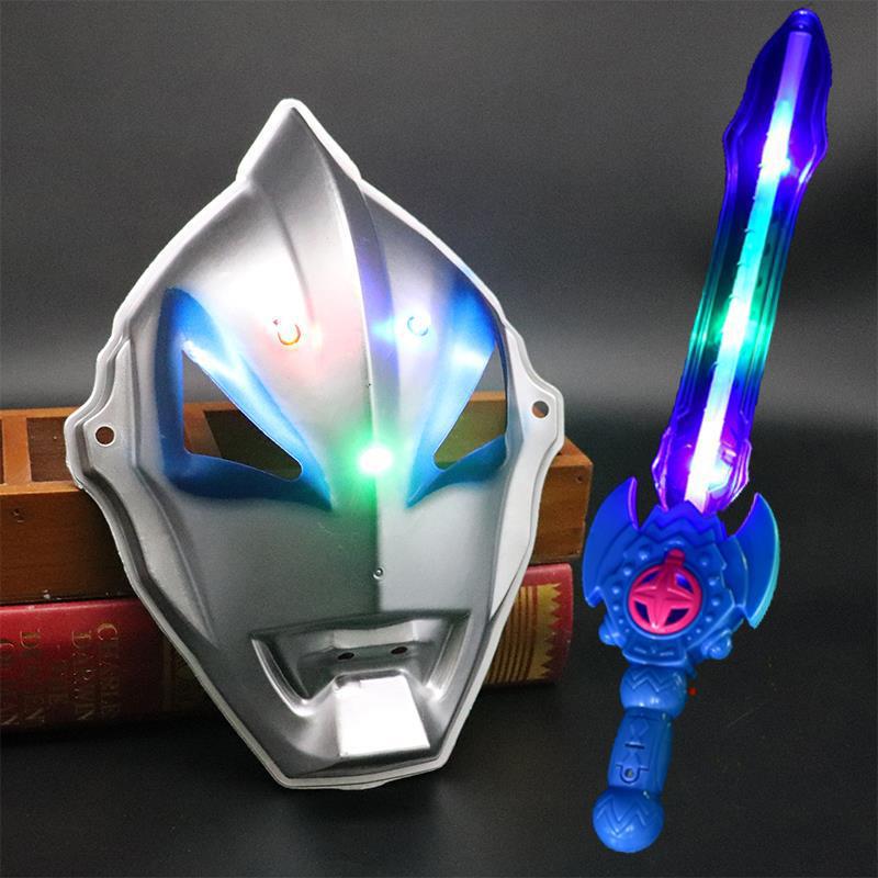 Cerro Autot máscara de niños luminosa máscara de casco de Digia Cerro armas juguetes para niños espada cuerpo