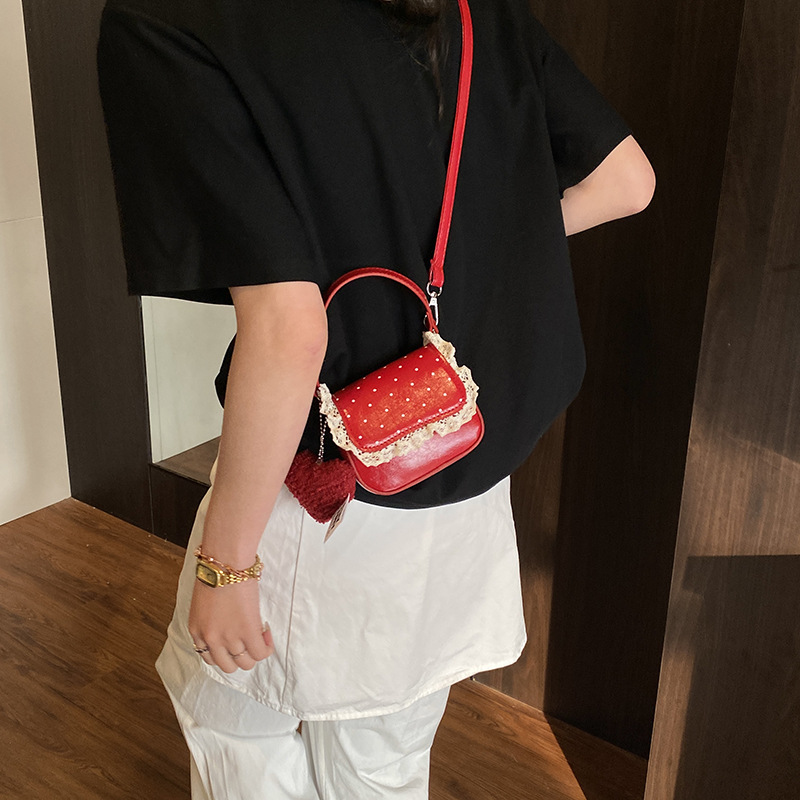 Bolsa de mano de niña de encaje dulce coreana, bolso de bebé 2026 nuevo bolso para niños