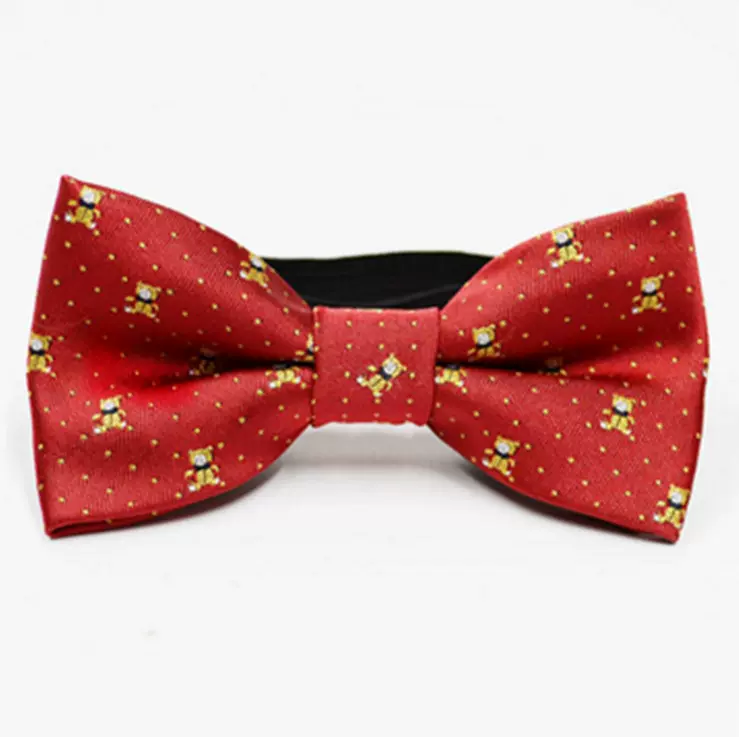 时尚流行韩版领结新潮尖角婚礼涤纶丝双色双层代发蝴蝶结