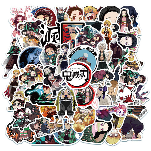 A large collection of cross-border anime graffiti stickers in various styles, luggage, notebooks, guitars, skateboards, waterproof stickers