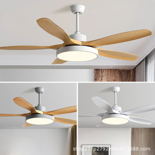 60inch Ceiling Fan Lights, Simple Scandinavian Electric Fan Lights for Home Dining Room and Living Room, Variable Frequency Ceiling Fans with Fan Lights, Energy Saving Frequency Conversion