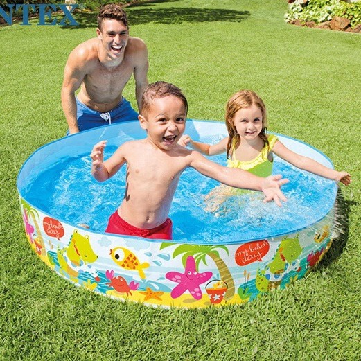 INTEX56451 family swimming pool round hard glue pool/children paddling pool/ocean ball pool fish pool
