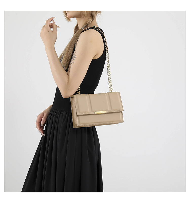 Cross-border commuting small square bag, retro chain single-shoulder bag, Korean version crossbody bag, new autumn/winter 2024 collection, women's bag undefined