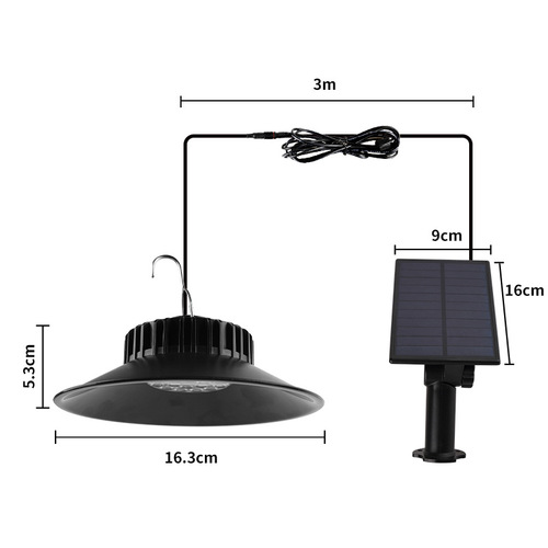 Solar Energy Pendant Outdoor Courtyard Light Waterproof Split Design Camping Smart LED Light Home Remote Control Industrial Light