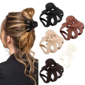 Material de plástico personalizado ligero, clip de color sólido, horquilla de disco en la parte posterior de la cabeza, decoración de citas, horquilla para el cabello image 6