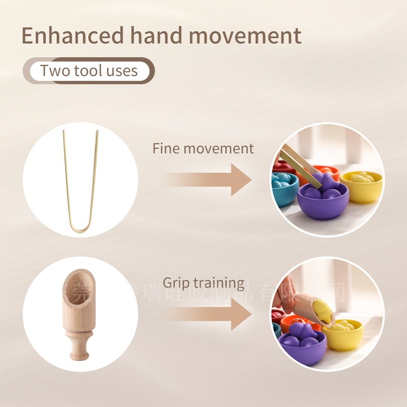 Montessori early education cognitive color sorting toys children educational bead clip game hand-eye coordination matching toys
