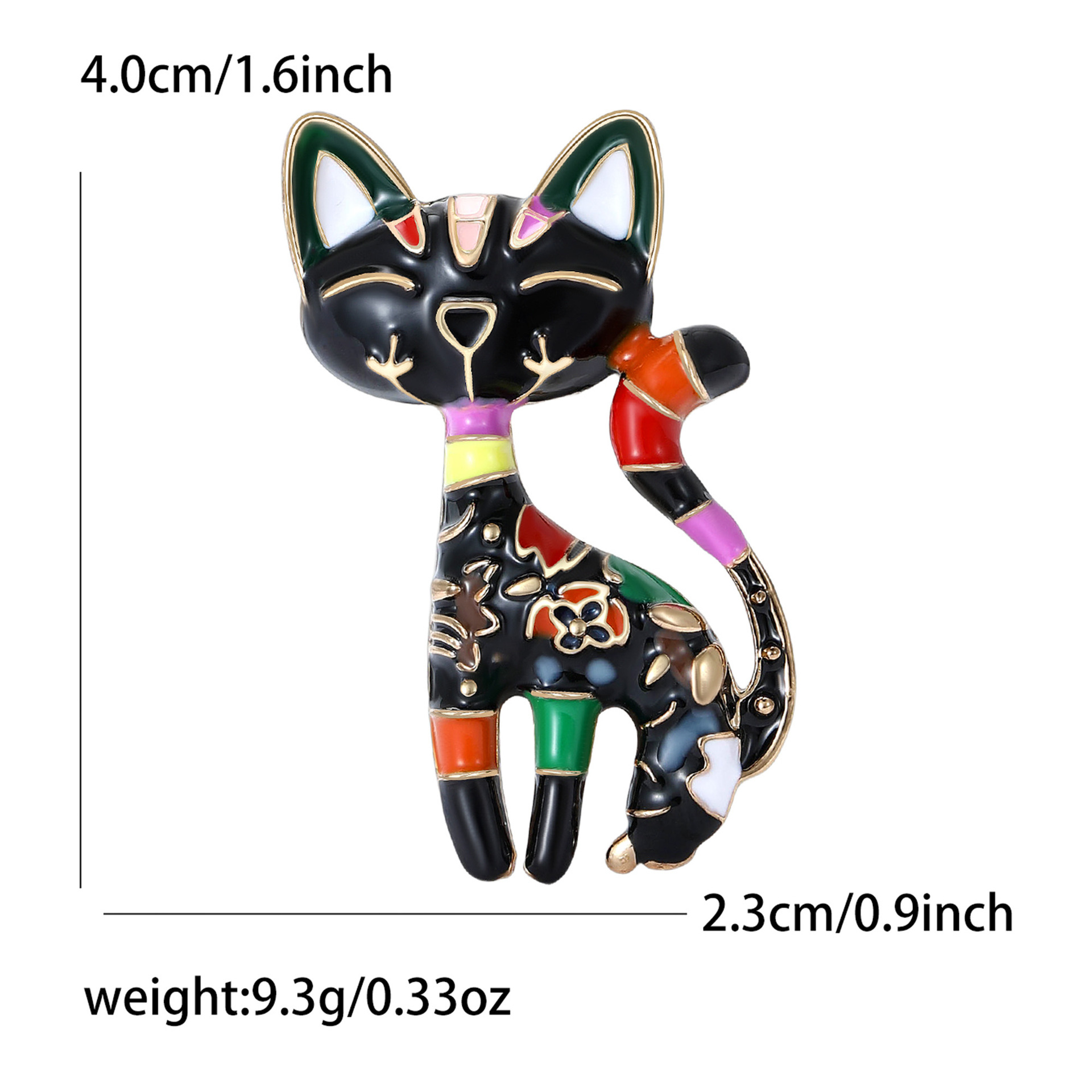 European and American style alloy oil drop color cute cat brooch pin cartoon personality kitten corsage spot supply