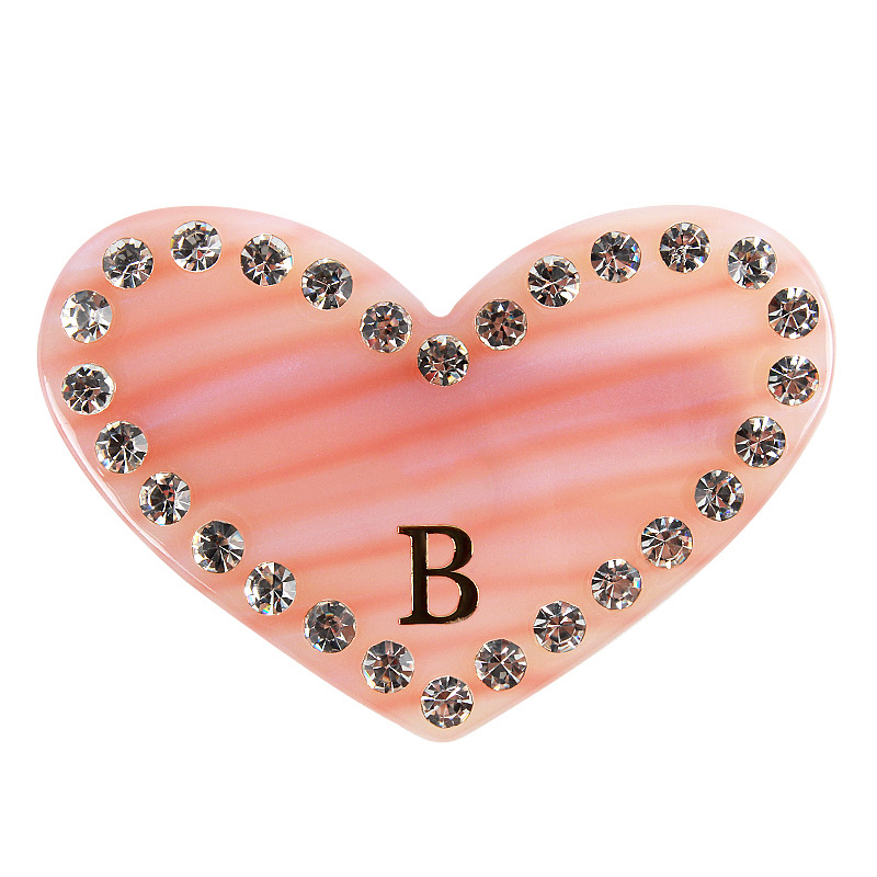 All Seasons Season Modern Style Sweet Women's Heart Shape Acetic Acid Sheets Hair Clip