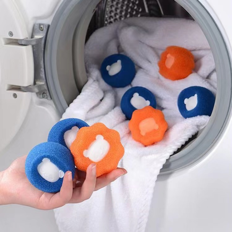 Laundry Ball: Deodorizing, Anti-Tangle, Household Lint & Fluff Remover—Magic Washing & Care Aid, Sponge-Type Hair-Catching Wonder