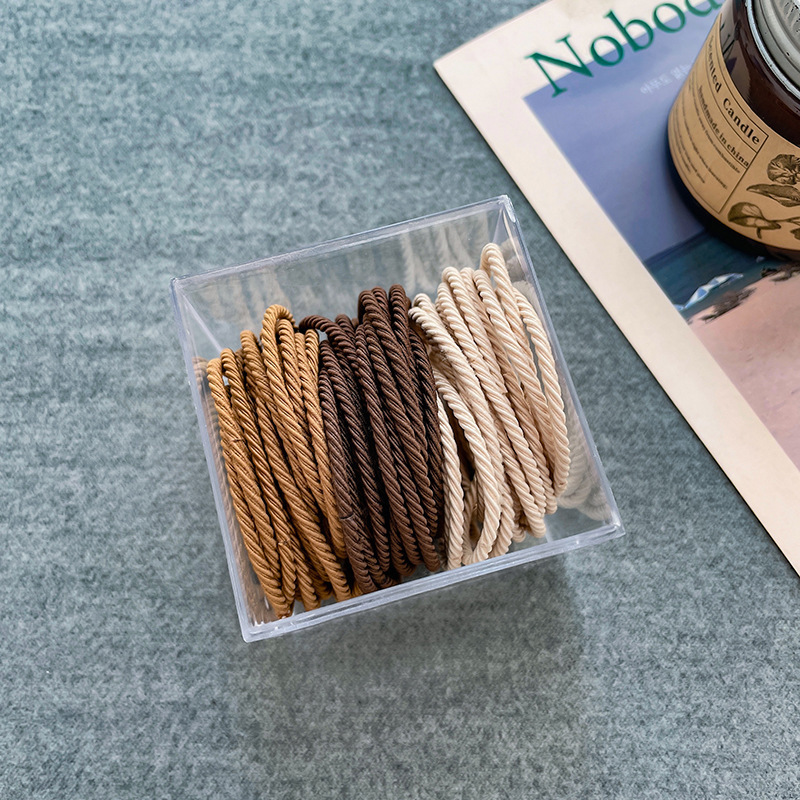 2024 nuevo anillo de cabello de oso para mujeres simple y versátil cuerdas de cabello de alta elasticidad no lesionan cuerdas de cabello de cola de caballo adornamiento para el cabello