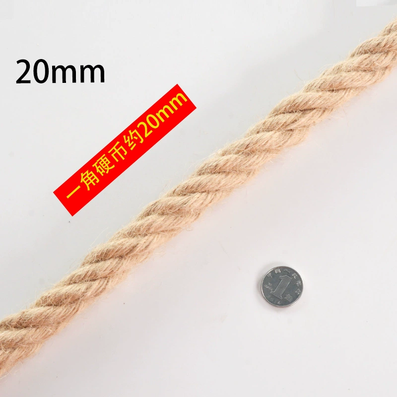 Джутовый канат, пеньковая верёвка для DIY ручных украшений, для метки когтеточки, верёвка для кошек, толстая пеньковая канатная перетягивающая верёвка