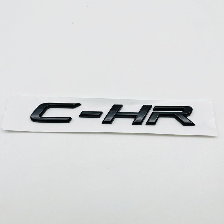 Suitable for modification of the Toyota C-HR emblem to a black English letter emblem for the rear trunk