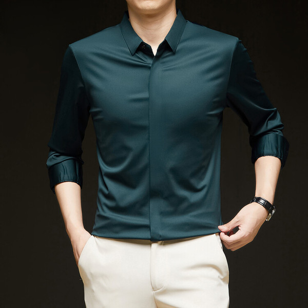 Elite silk demi-season autumn shirt