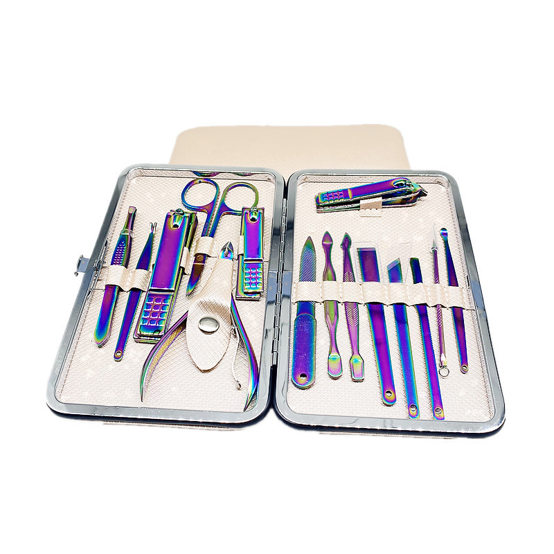 SSS 15pcs Nail Clippers Manicure Pedicure Large Size Eagle Pliers Eyebrow Pliers Gift Beauty Set