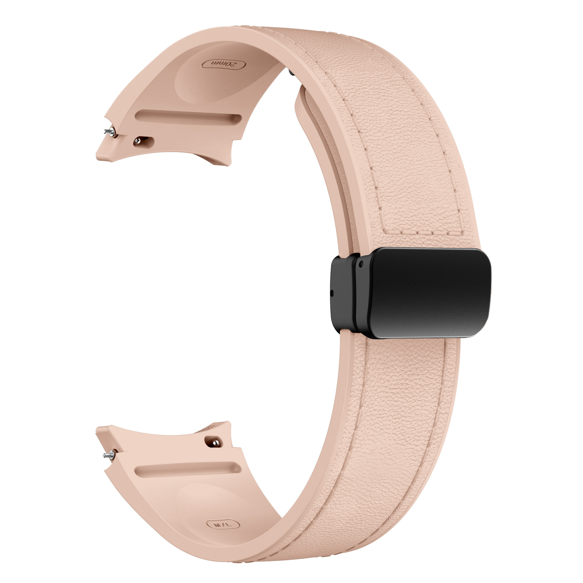 Aplicable a Samsung Galaxy Watch watch6/5/4 cuero de silicona hebilla magnética 20mm Correa inteligente
