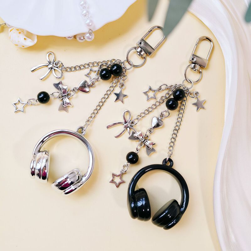Personalized 3D Y2K Headphones Cute Sweet Cool Bow Pendant Creative Unisex Backpack Decoration Best Friend Keychain Personalized 3D Y2K Headphones Cute Sweet Cool Bow Pendant Creative Unisex Backpack Decoration Best Friend Keychain