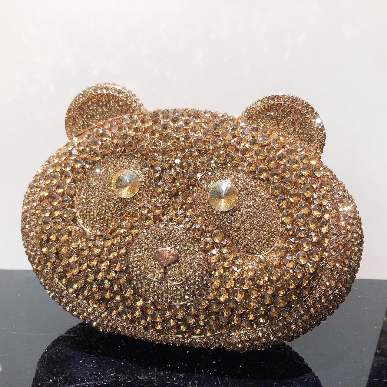 * Bears Diamond Clutch Bolsa de mano de piedra preciosa vestido de fiesta europeo y americano