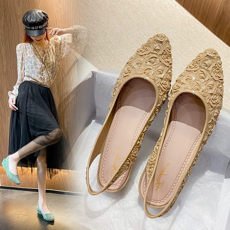 Новые сандалии с острым носком и мелким ртом, женская модная универсальная женская обувь, сандалии в Корейском стиле, на танкетке, уличная пляжная женская обувь