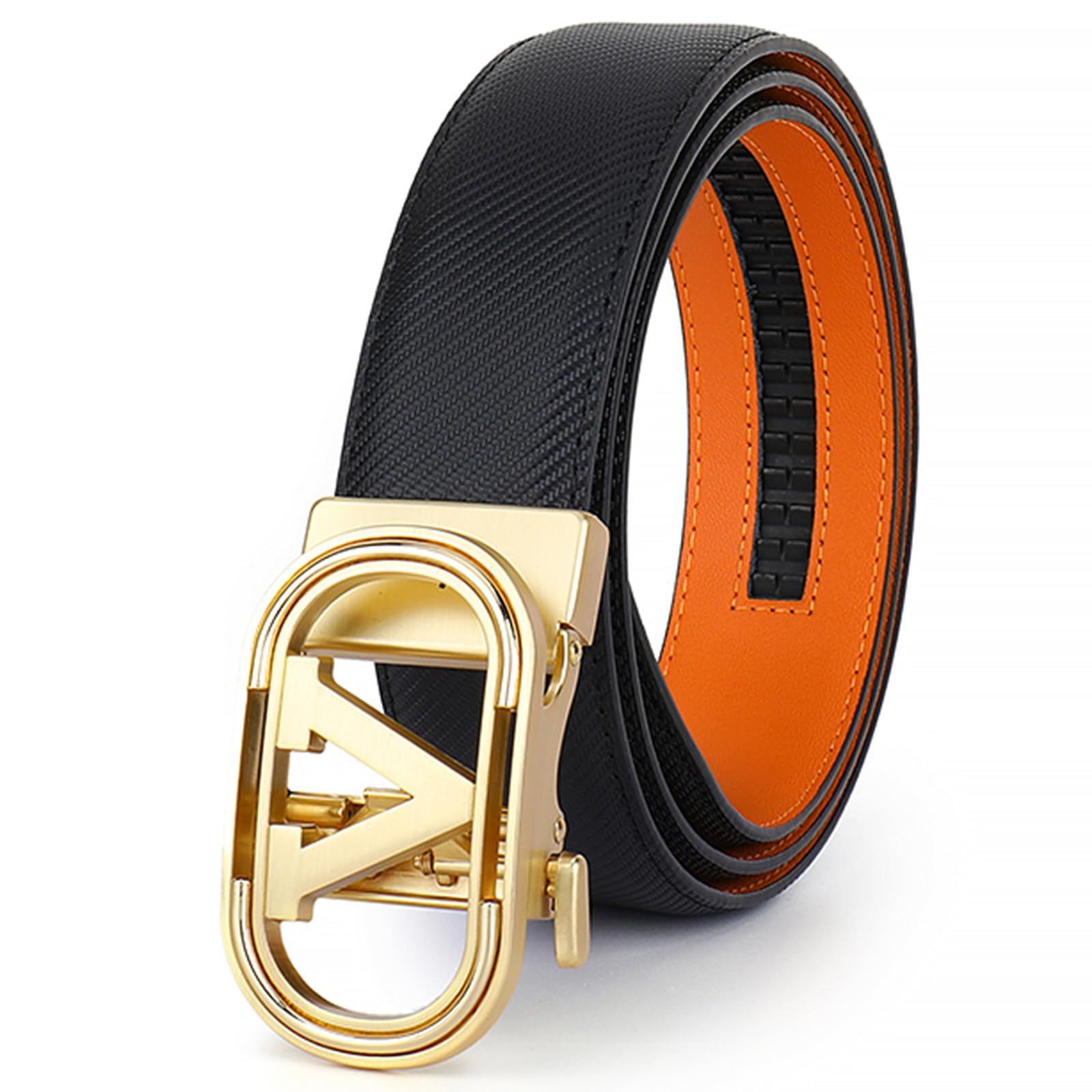 Cinturón de cuero genuino para hombre, informal, de negocios, impreso, popular, resistente a los arañazos y al desgaste, hebilla de cinturón, fabricante transfronterizo, venta directa al por mayor