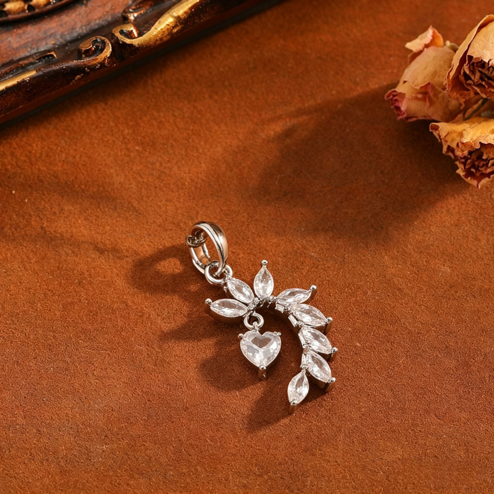 INS Europa y los Estados Unidos venden tulipanes girasoles colgante de diamantes de diamante de aluminio para mujeres lujosas y lujosas con colgante de bronce multi-combinante