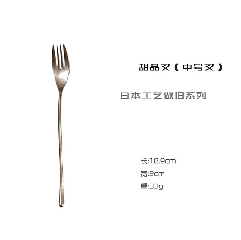 レトロな古い日本式ステーキナイフフォーク304ステンレスナイフinsデザートフォークスプーン果物フォーク砂食器スプーン|undefined