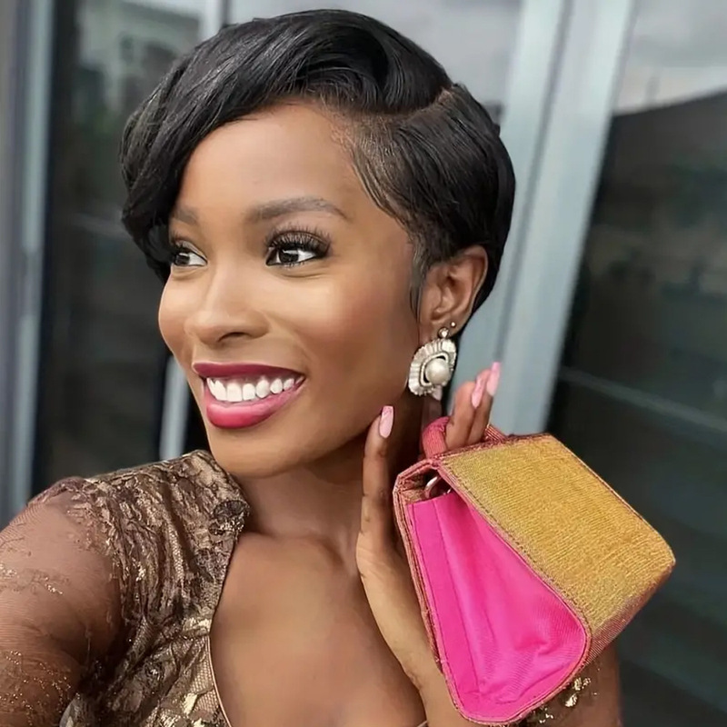 AliExpress hot sale 13x 4x 1 T part wig human hair wig front lace hair set