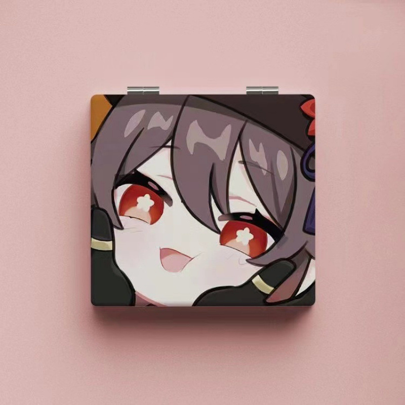 Lindo espejo pequeño Sanrio Kulomi espejo de maquillaje portátil de alto valor espejo de maquillaje portátil dormitorio de estudiantes espejo de maquillaje plegable