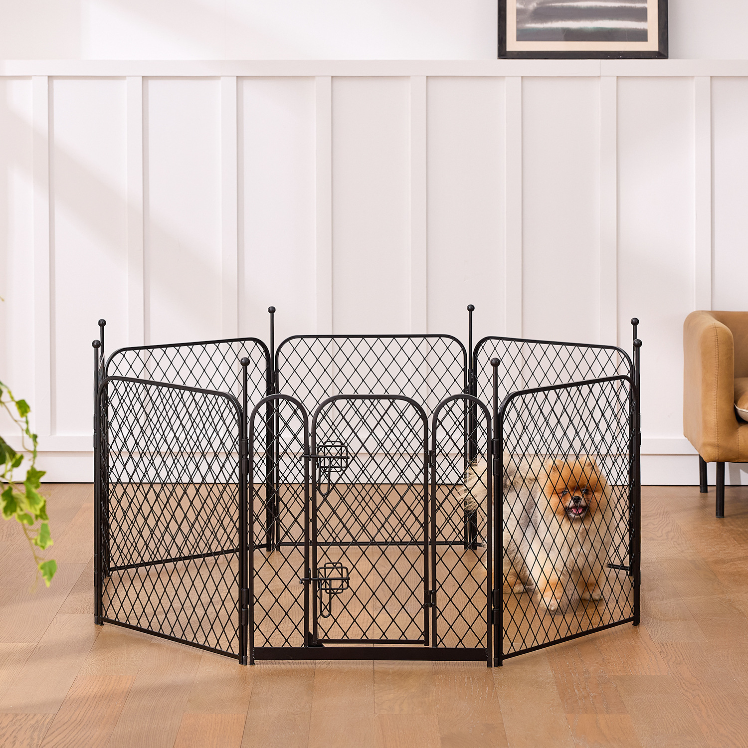 Transfronterizos perros jaula valla doméstica interior valla de mascotas combinación libre perros pequeños, medianos y grandes para aumentar la valla de perros altos