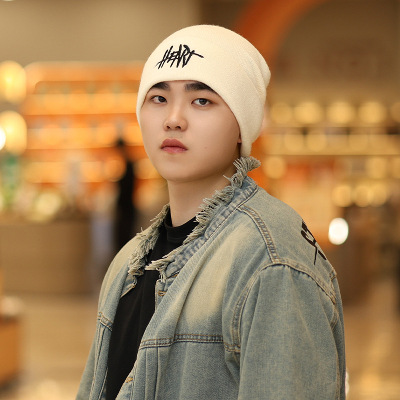 Cross-Border Hot-Selling Large Head Circumference Knitted Hat, Autumn and Winter Woolen Hat, Hooligan Hat, Headwrap, Cold Weather Hat for Women, Face-Slimming Magic Headscarf