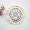 Blue and white China Wind Cushion Guo Chao Cotton Weaving Cushion Pad New Chinese Household Shooting props yellow hemp pads