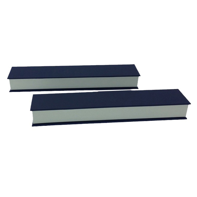 工厂生产精美蓝色PU项链盒  翻盖书型盒 时尚创意设计珠宝盒