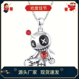 欧美小众设计诅咒娃娃项链 创意趣味暗黑哥特式朋克饰品TE